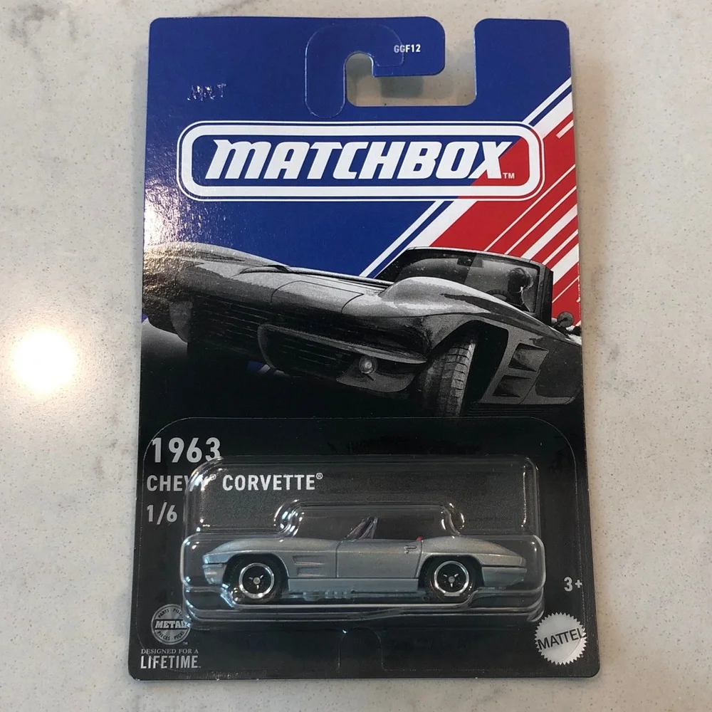Matchbox 1963 Chevy Corvette Toy Car - Silver